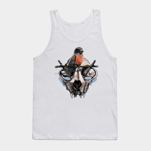 Mr. Sparrow and the cat's skull Tank Top